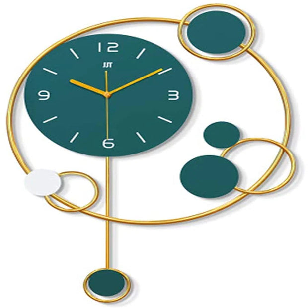 CLASSIC BLUE AND ANTIQUE ORNATE WALL CLOCK