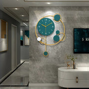 CLASSIC BLUE AND ANTIQUE ORNATE WALL CLOCK