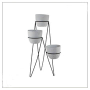 WHITE POLYMER MEDIUM FLOOR PLANTER