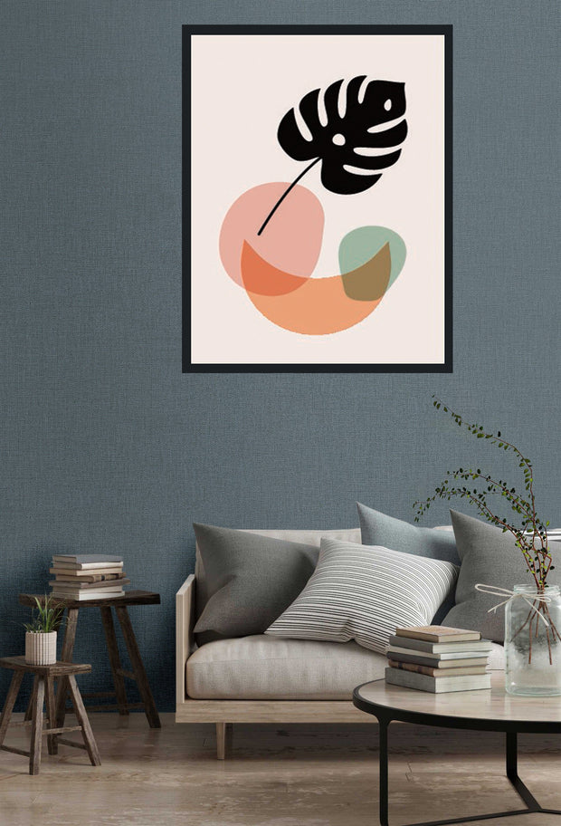 SPRINGLIKE  ABSTRACT PICTURE FRAME WITH GLASS- SINGLE