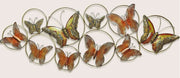 METALLIC PANEL MULTICOLORED BUTTERFLY WALL ART