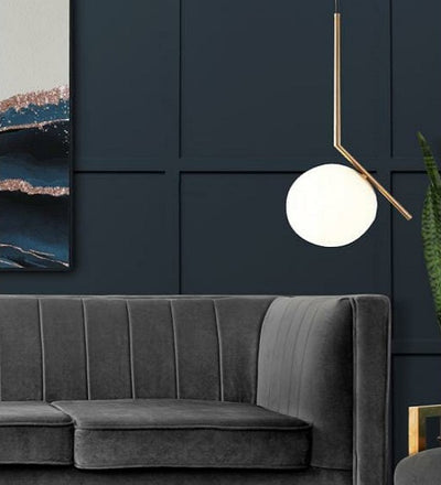 GLOBULAR MILKY WHITE HANGING LIGHT