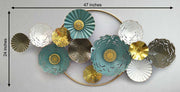 MULTI-COLORED FLORAL DESIGNER WALL DECOR