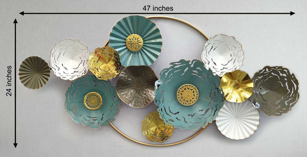 MULTI-COLORED FLORAL DESIGNER WALL DECOR
