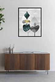 PEARLY EMERALD MIXUP BOTANICAL FINE ART FRAME WITH GLASS-SINGLE