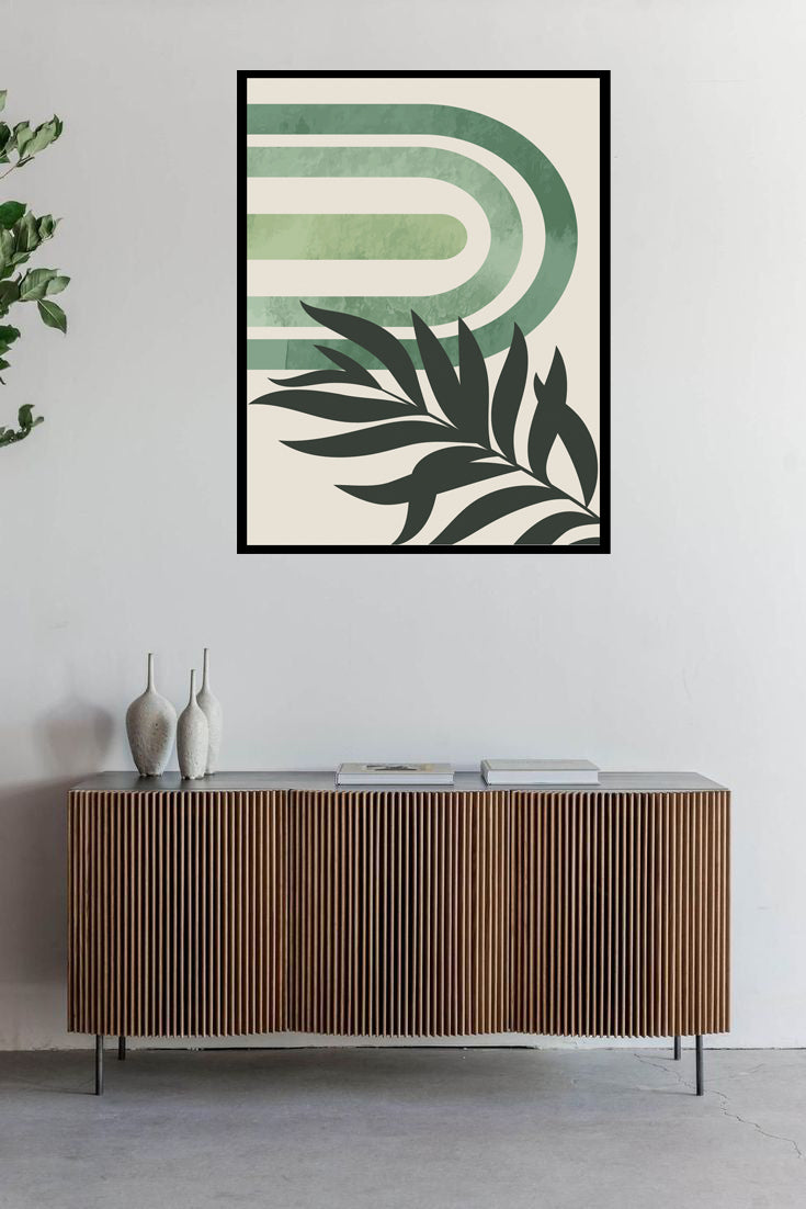 TENDER LEAVES GONGRUENT ART FRAME WITH GLASS-SINGLE