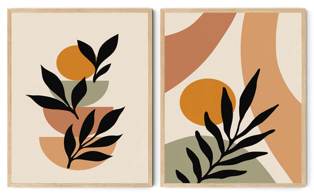 JILT ABSTRACT PICTURE FRAMES WITH GLASS- SET OF TWO