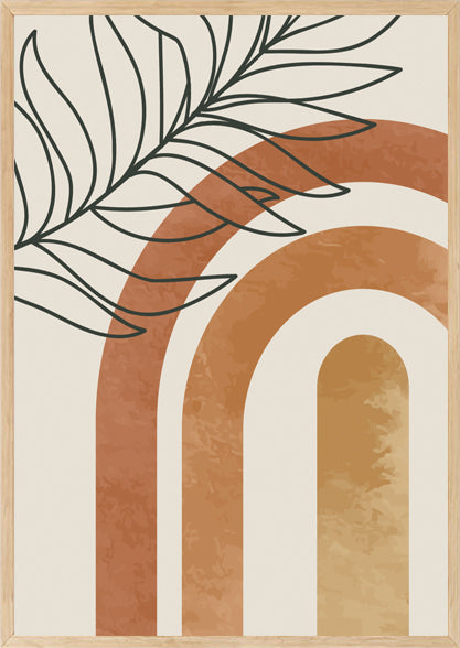 SPATIAL TROPICAL LEAF ART FRAME WITH GLASS-SINGLE