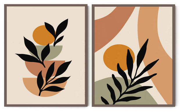 JILT ABSTRACT PICTURE FRAMES WITH GLASS- SET OF TWO