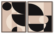 ALL OF SHAPES MINIMALISTIC ABSTRACT ART FRAMES WITH GLASS- SET OF 2