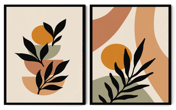 JILT ABSTRACT PICTURE FRAMES WITH GLASS- SET OF TWO