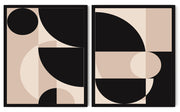 ALL OF SHAPES MINIMALISTIC ABSTRACT ART FRAMES WITH GLASS- SET OF 2