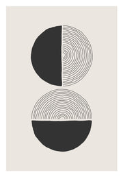 MINIMALISTIC CIRCULAR PATTREN LINE BOHO ART FRAME WITH GLASS- SINGLE