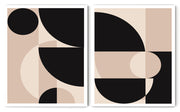 ALL OF SHAPES MINIMALISTIC ABSTRACT ART FRAMES WITH GLASS- SET OF 2