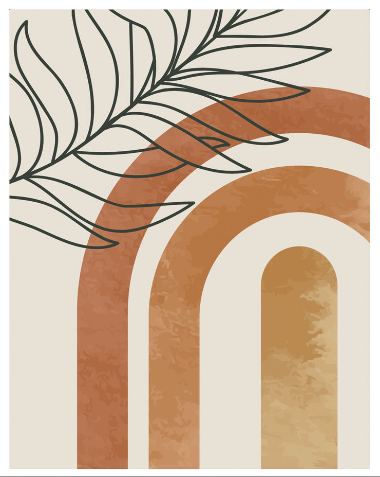 SPATIAL TROPICAL LEAF ART FRAME WITH GLASS-SINGLE