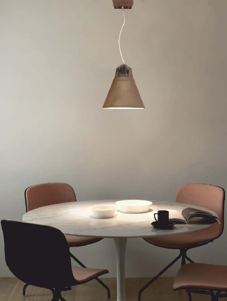 STROBILATE MATTE BROWN HANGING LIGHT
