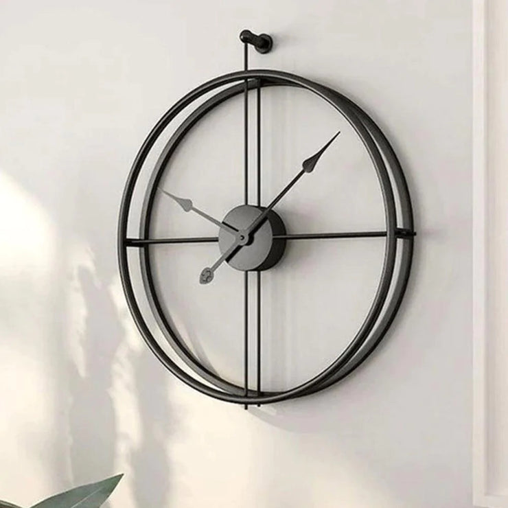 AUSTERE ANTIQUE BLACK WALL CLOCK