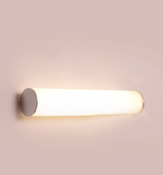 AUSTERE CHROME METAL AND GLASS WALL LAMP