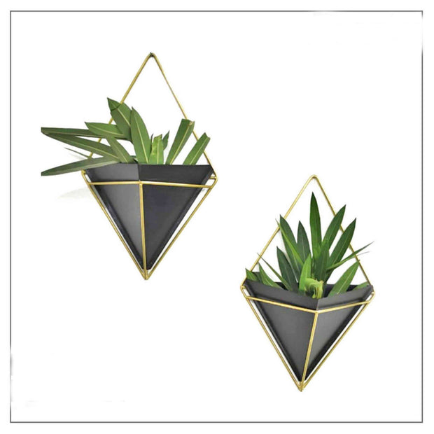 MULTICOLOURED 3D TRIANGULAR WALL PLANTER