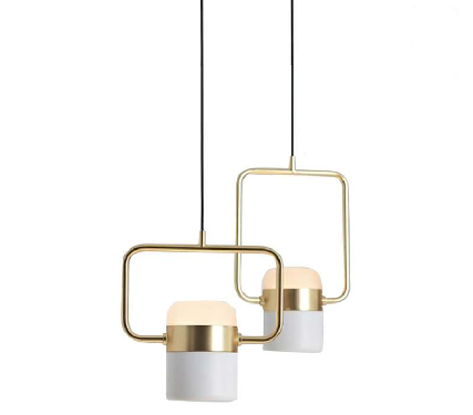 STYLISH WHITE AND GOLD DESIGNER HANGING LIGHT