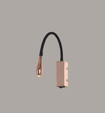 SUBLIME BLACK AND COPPER METAL WALL LAMP