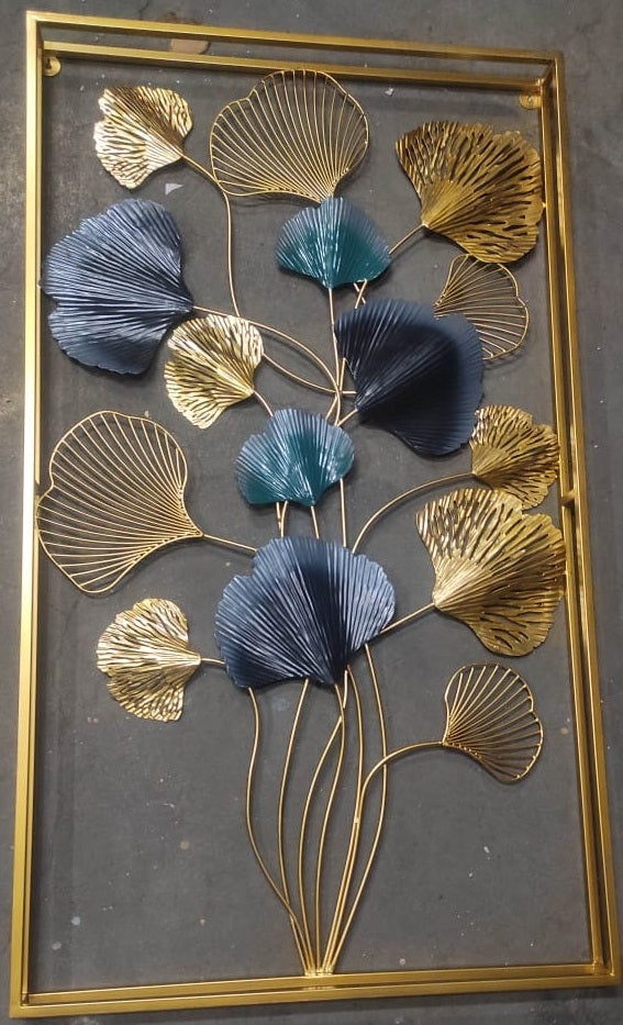 RAVISHING GOLDEN RECTANGULAR METAL WALL DECOR