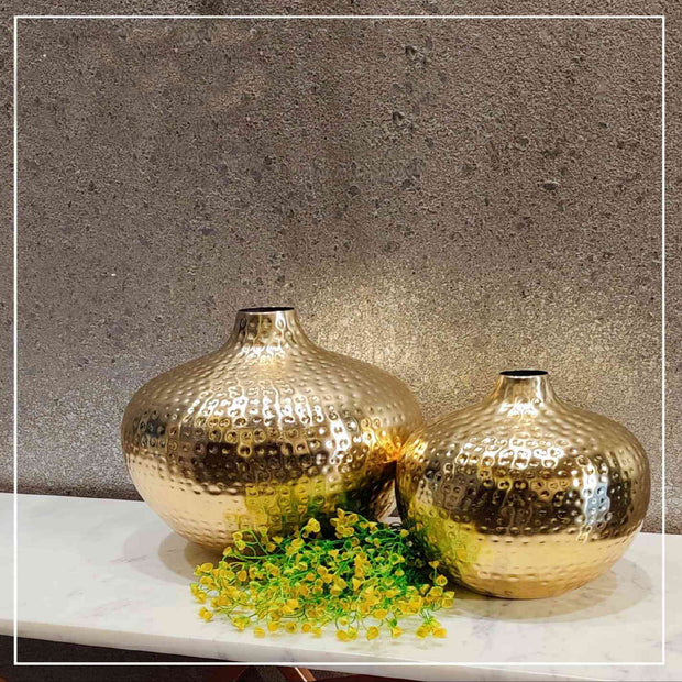 METALLIC GLOSSY SANTOS DESK POT