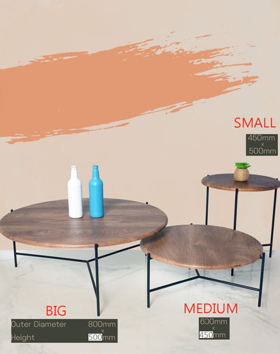 CLASSIC BROWN CENTER TABLES (ALL SIZE)