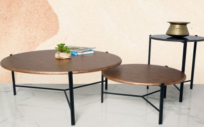 CLASSIC BLACK METAL LEG CENTER TABLES