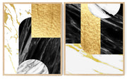 DEBONAIR ABSTRACT PICTURE FRAMES WITH GLASS- SET OF TWO