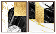 DEBONAIR ABSTRACT PICTURE FRAMES WITH GLASS- SET OF TWO