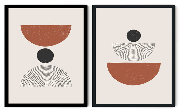 MULTIFACADE MERIDIAN ABSTRACT FRAMES WITH GLASS-SET OF 2