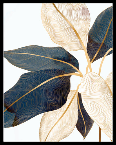 CROTONIFOLIA SLEEKY BOTANICAL ART FRAME WITH GLASS- SINGLE