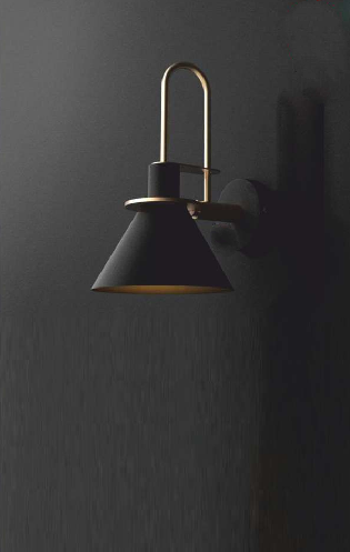 EMINENT MATTE BLACK AND GOLD WALL LAMP