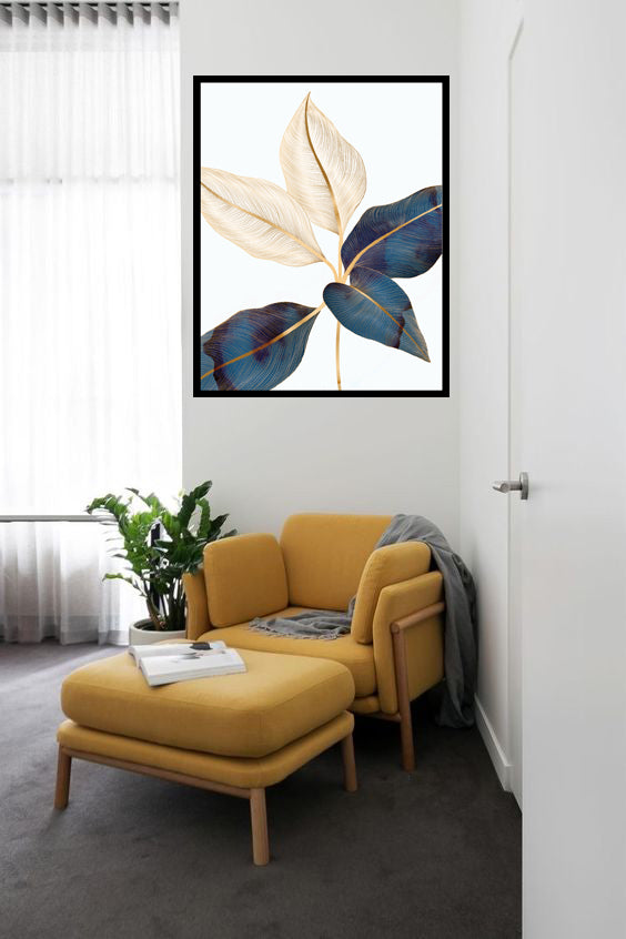 MINIMALISTIC LUSTROUS JADE BOTANICAL FRAME WITH GLASS- SINGLE