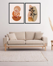 ADUMBRAL ABSTRACT PICTURE FRAMES WITH GLASS- SET OF 2