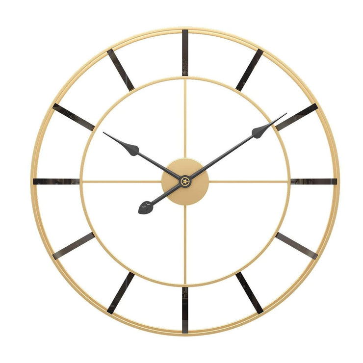 ANTIQUE GOLDEN DAINTY METAL WALL CLOCK