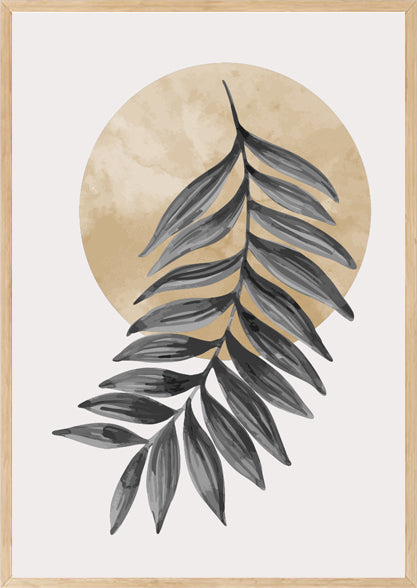 TANGLED FANCY FERN WALL ART FRAME WITH GLASS- SINGLE