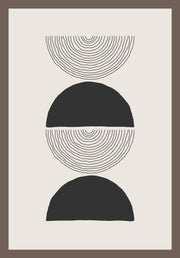EXQUISITE CIRCULAR LINE ART ABSTRACT FRAME WITH GLASS- SINGLE