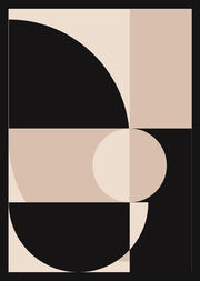 MINIMALISTIC CIRCLE SQUARE GEOMETRIC ART FRAME WITH GLASS-SINGLE