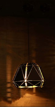 ROYAL BLACK AND GOLDEN METAL HANGING LIGHT