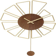 ANTIQUE GOLDEN BENIGNANT METAL WALL CLOCK