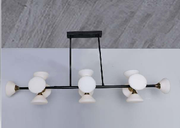 EVERLASTINGLY NEVER METAL CHANDELIER GLIDED IN GLASS