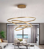 GOLDEN CLUSTER FLORET MATTE CHANDELIER