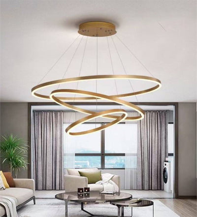 GOLDEN CLUSTER FLORET MATTE CHANDELIER