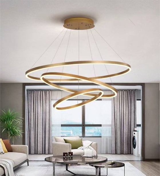 GOLDEN CLUSTER FLORET MATTE CHANDELIER