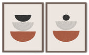 COLLECTIVE ABSTRACT DISC OF FRAMES WITH GLASS-SET OF 2