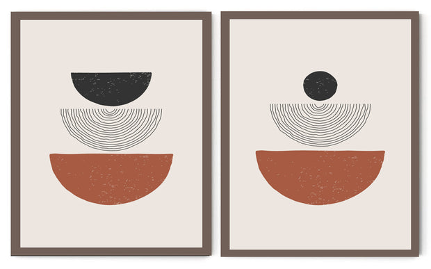 COLLECTIVE ABSTRACT DISC OF FRAMES WITH GLASS-SET OF 2