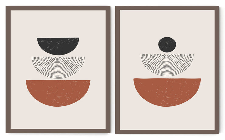 COLLECTIVE ABSTRACT DISC OF FRAMES WITH GLASS-SET OF 2