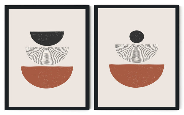 COLLECTIVE ABSTRACT DISC OF FRAMES WITH GLASS-SET OF 2